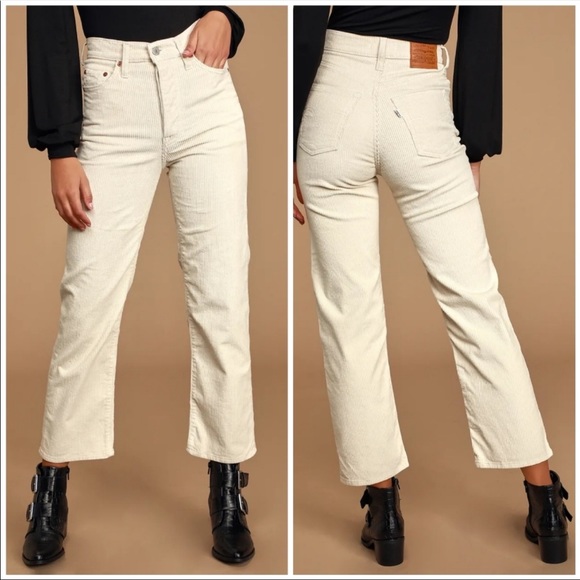 Levi's Denim - Levi’s | NWT Ribcage Straight Ankle Corduroy Cream